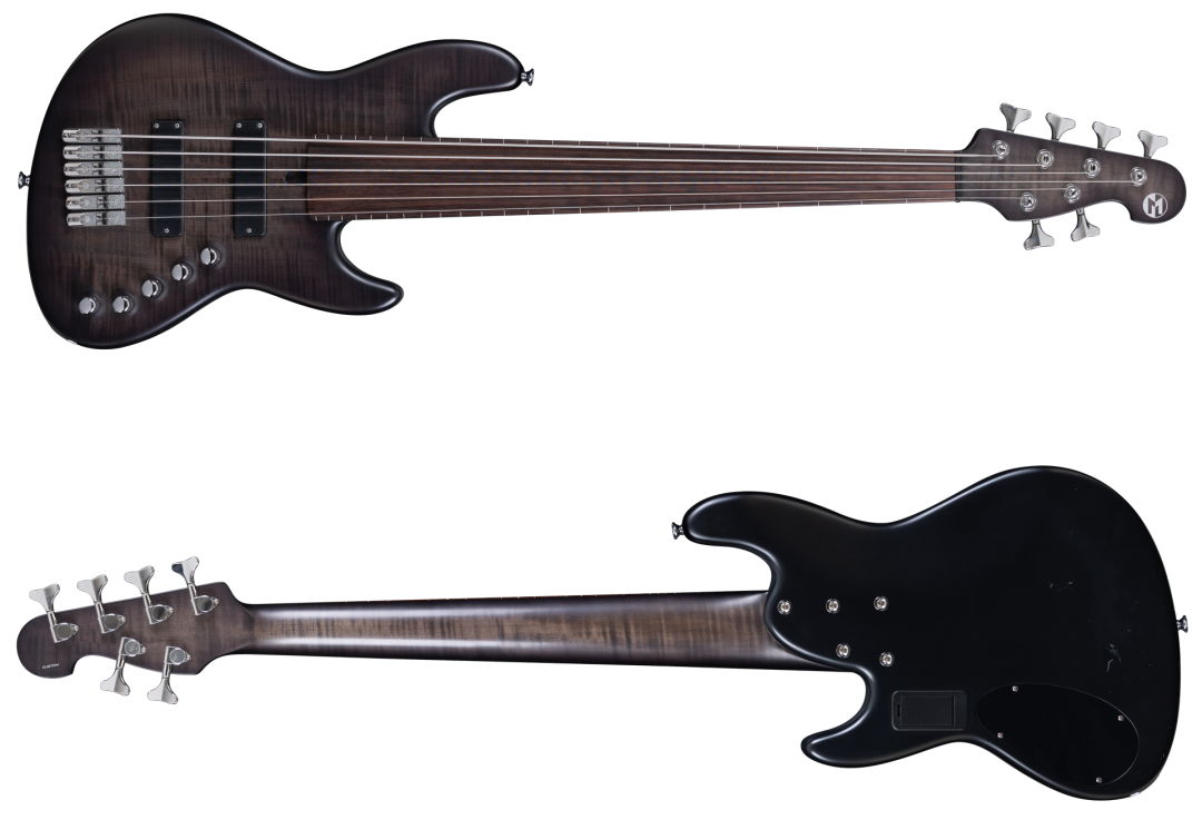 Maruszczyk Instruments Elwood L 6a Black Burst Fretless